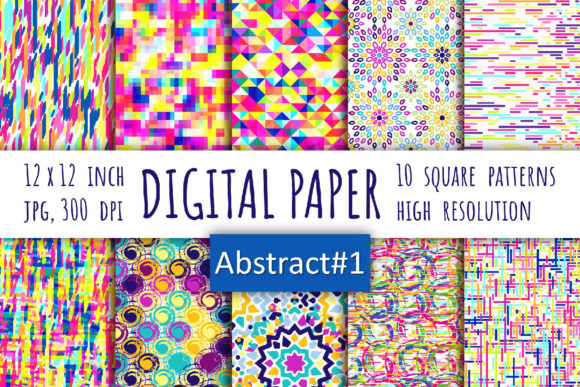 Abstract Digital Paper. Bohemian Style