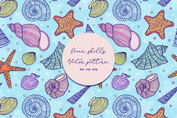 Ocean Shells. Vector Pattern: A Practical Design Resource for Creators and Businesses