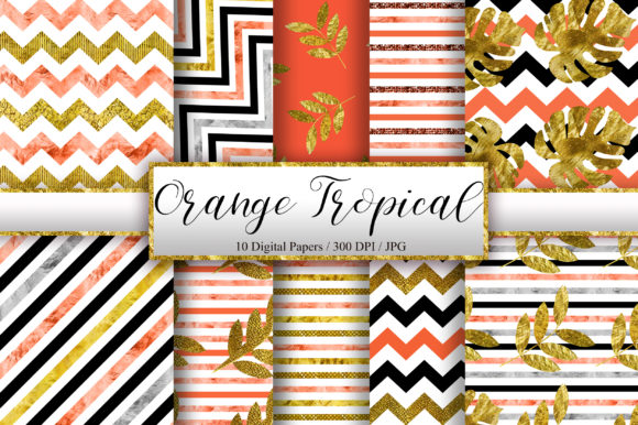 Orange Tropical Glitter Digital Papers: Your Ultimate Guide to Vibrant Design Resources