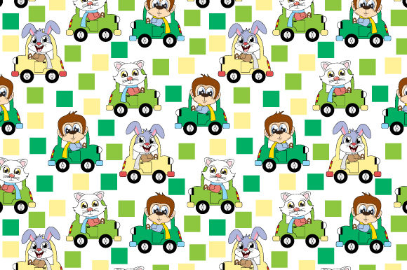 Pattern Design with Cute Animal Cartoon: A Versatile Resource for Creative Projects