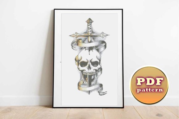 Skull and Sword Cross Stitch Pattern: A Bold Modern Design for Adventurous Stitchers