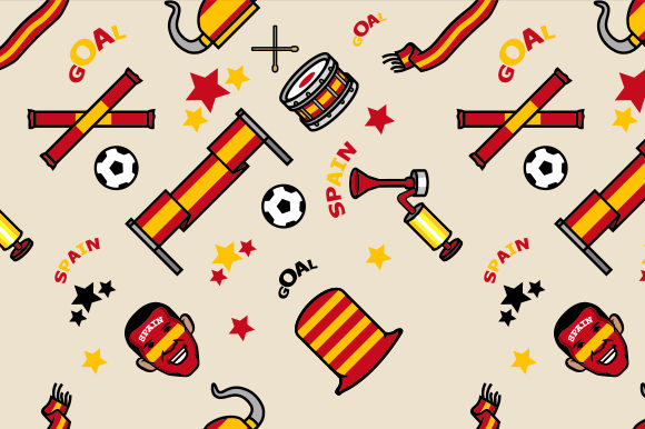 Spain Soccer Supporter Gear Pattern: A Versatile Design for Creators and Fans Alike
