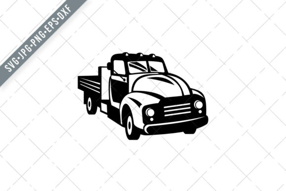 Vintage American Pickup Truck Wood: A Retro Design Asset for Creative Projects