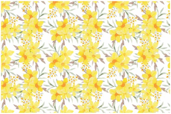 Watercolor Yellow Tropic Flower Pattern: Bringing Summer Energy into Everyday Design